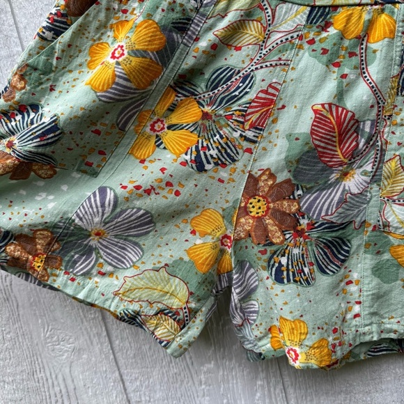 Orientique Naturally Australian Women’s Multicolor Boho Tropical Floral Shorts S - Picture 3 of 6